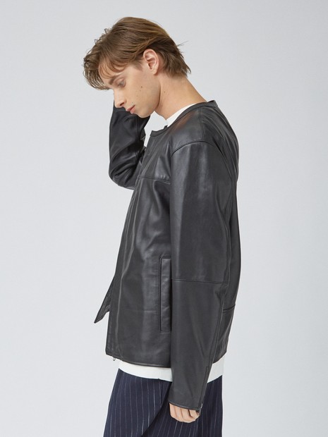 ナロウカラー】ラムレザー ブルゾン / シングルライダース｜OUTLET