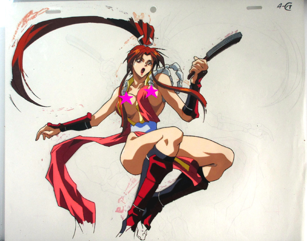 劇場版「餓狼伝説」不知火舞 セル画 動画付 原画ナンバーの落札情報