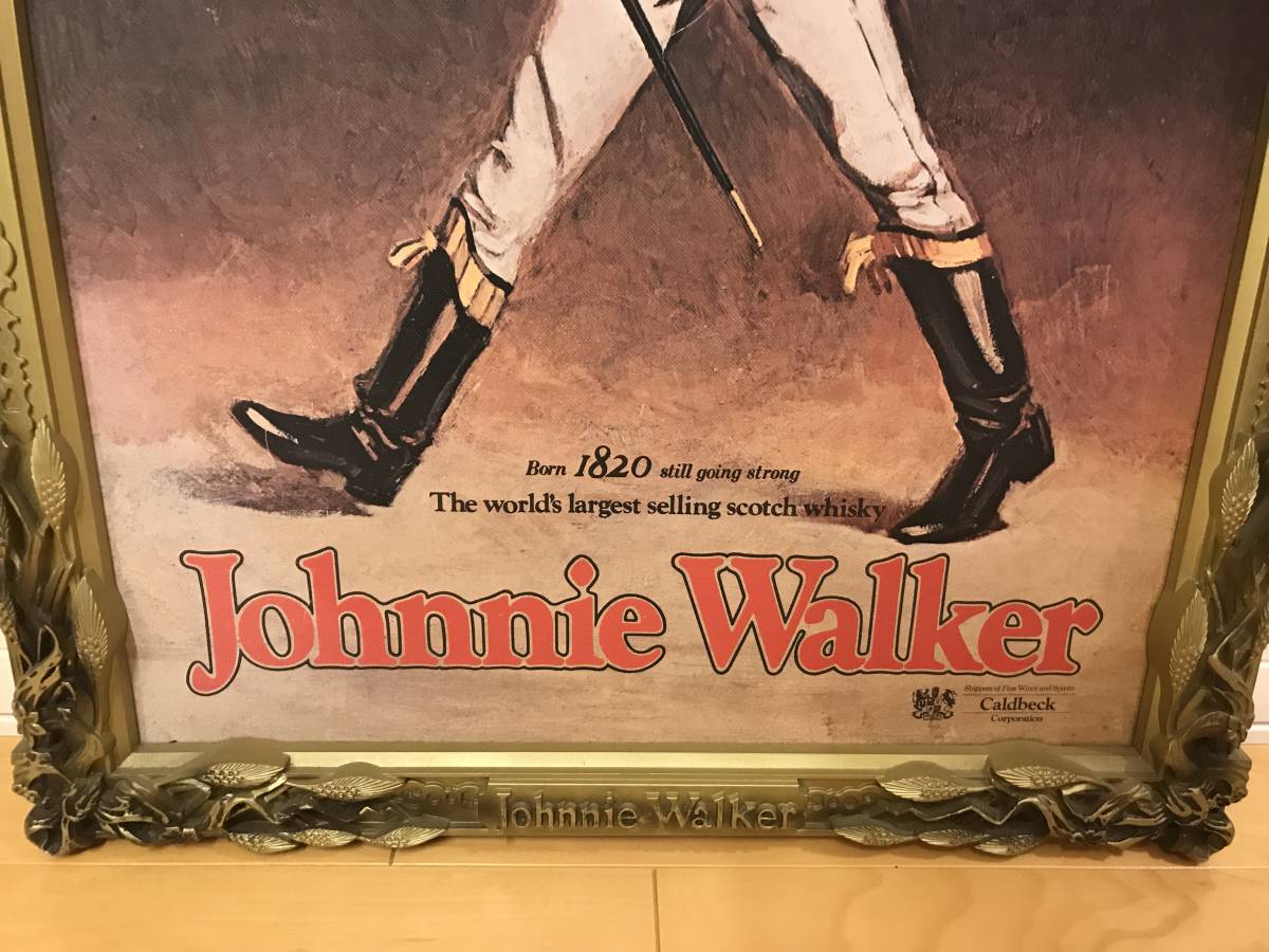 非売品Johnnie walkerジョニーウォーカー額縁絵画スコッチウイスキー