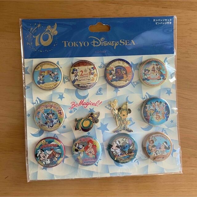 Disney - 東京ディズニーシー 10周年記念缶バッジ ピンバッジの通販 by