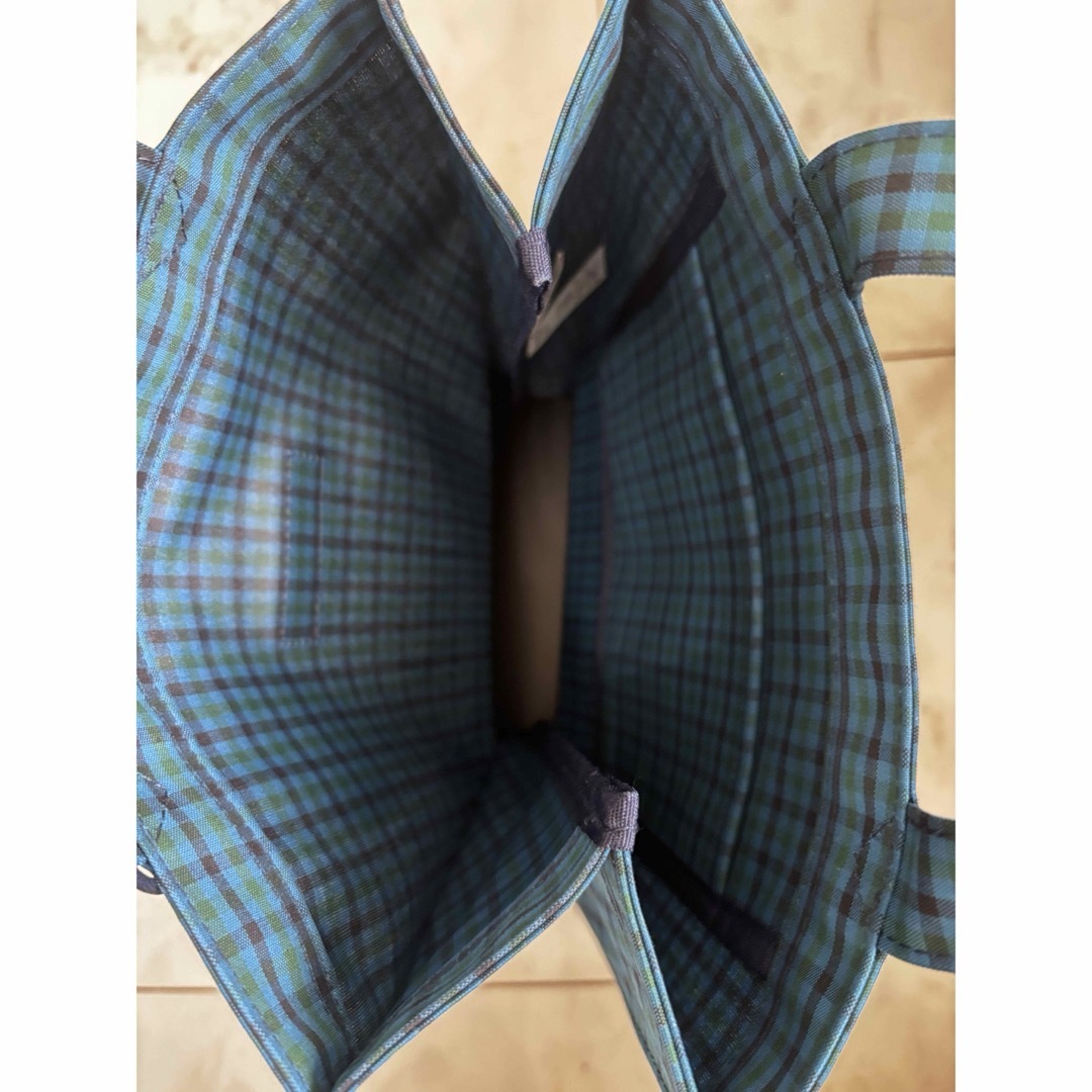 familiar - 【タグなし・未使用】 ファミリア 青チェックトートバッグ