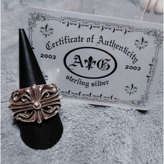 A&G - エーアンドジー オニキス/シルバーリング メンズ 18号の通販 by