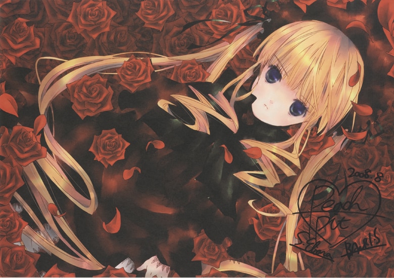 PEACH-PIT（千道万里/えばら渋子）直筆サイン入りカラー複製イラスト