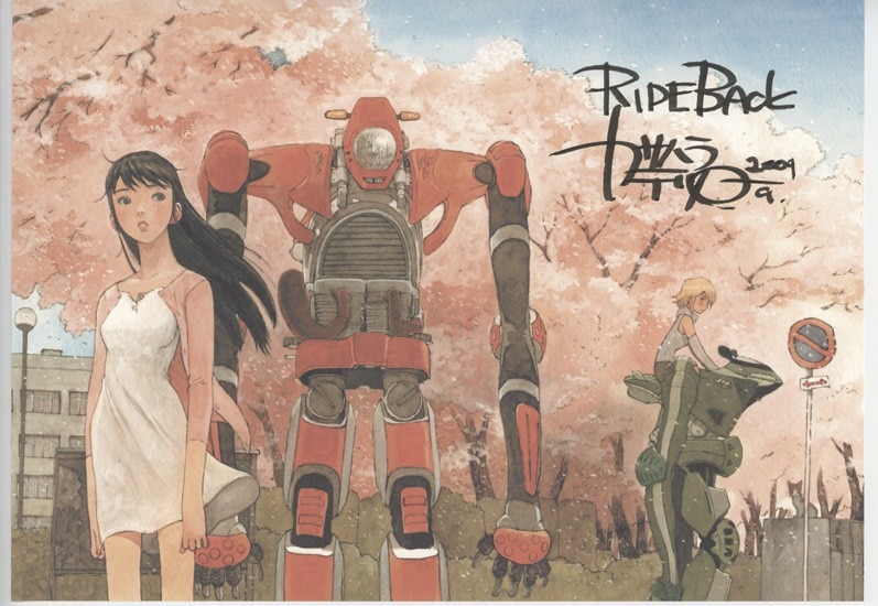 直筆サイン入りカラー複製イラスト カサハラテツロー RIDE BACK NB-4422