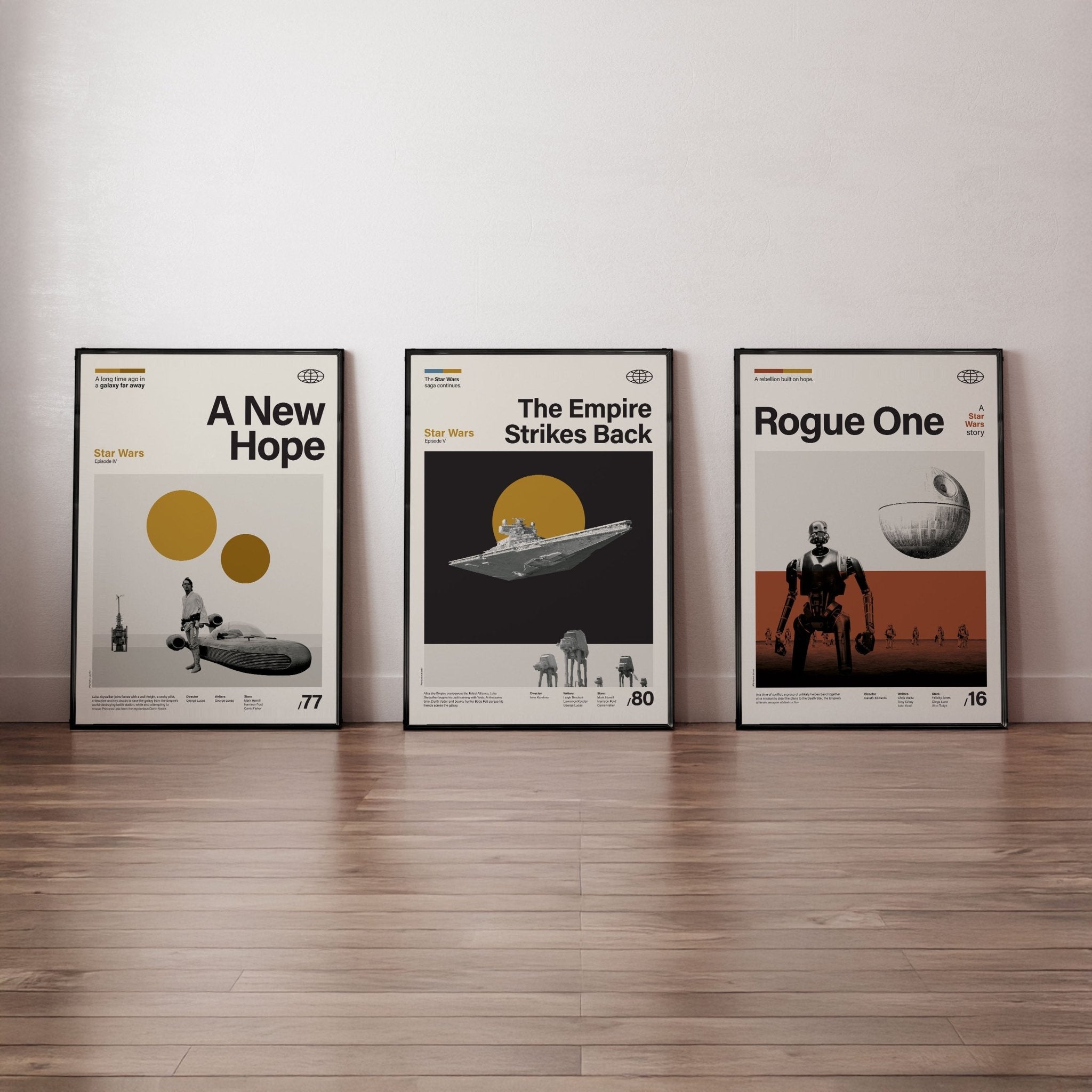 スター・ウォーズ エピソード4／新たなる希望」ミニマリストアート