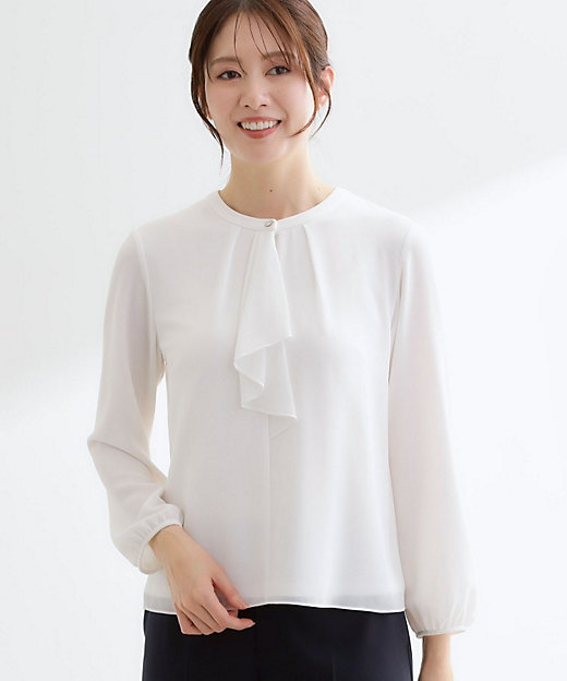 フロントフリルシフォンブラウス（2002556933） | Reflect