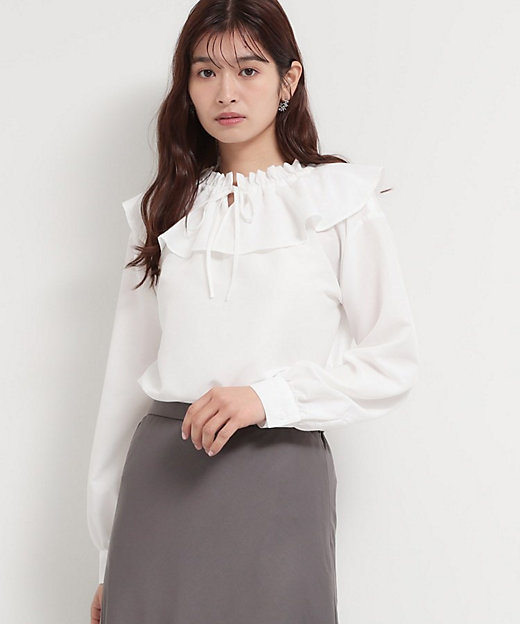 エアリーフリルブラウス（2002603332） | THE SHOP TK