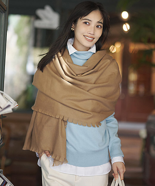 滝沢眞規子さん着用／BAILA掲載／洗える】ピュアカシミヤ