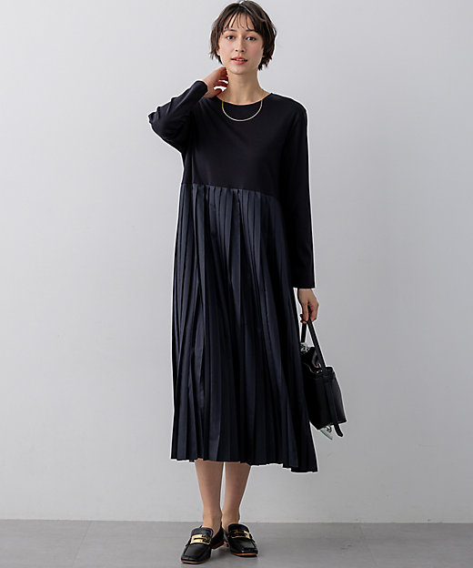 ニットセットアップ プリーツコンビ ワンピース（OPWWGW6659