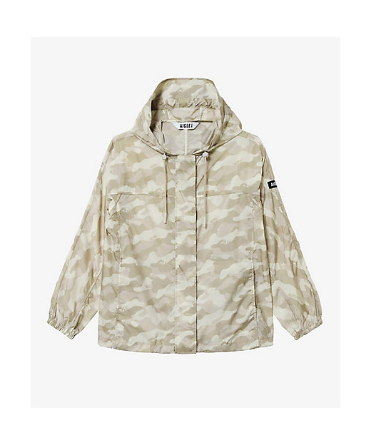 UVカット 撥水パッカブルプリントナイロンジャケット フラワー柄