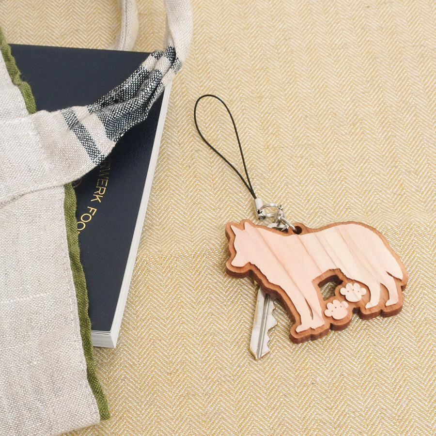 Dog＆Catひのきストラップ ゴールデンレトリバー 犬雑貨・犬グッズ