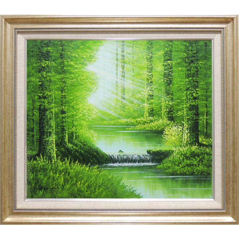 絵画 油絵 陽光 (横山守) 【肉筆】【油絵】【日本の風景】【10号