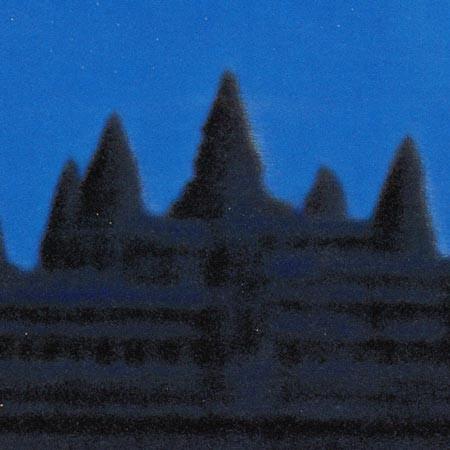 平山郁夫 絵画 アンコールワットの月 【複製】【美術印刷】【巨匠