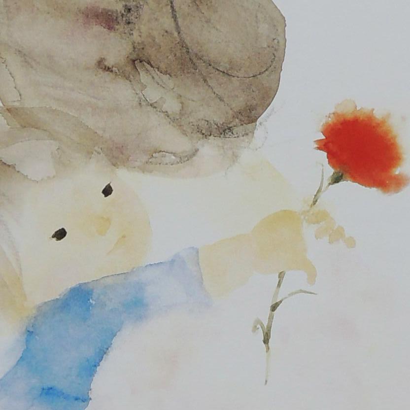 いわさきちひろ 絵画 母の日 アートポスター 送料無料 【複製