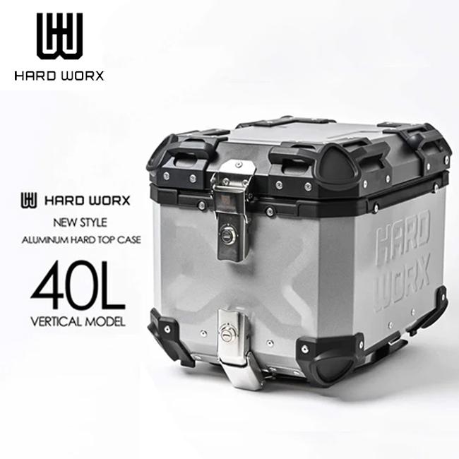 HARD WORX/ハードワークス アルミトップケース HXNE40S SILVER 40L 縦