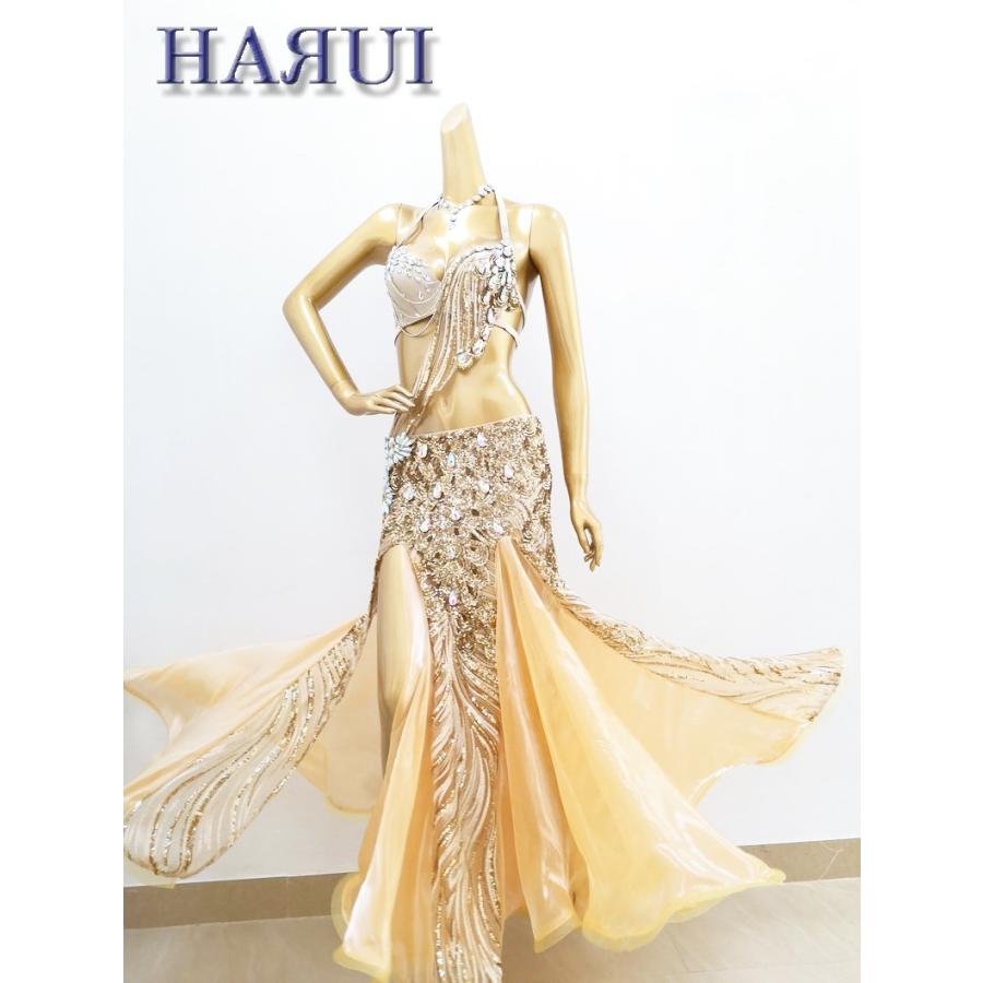 ベリーダンス エジプト風 デザインゴールド 衣装 上下セット