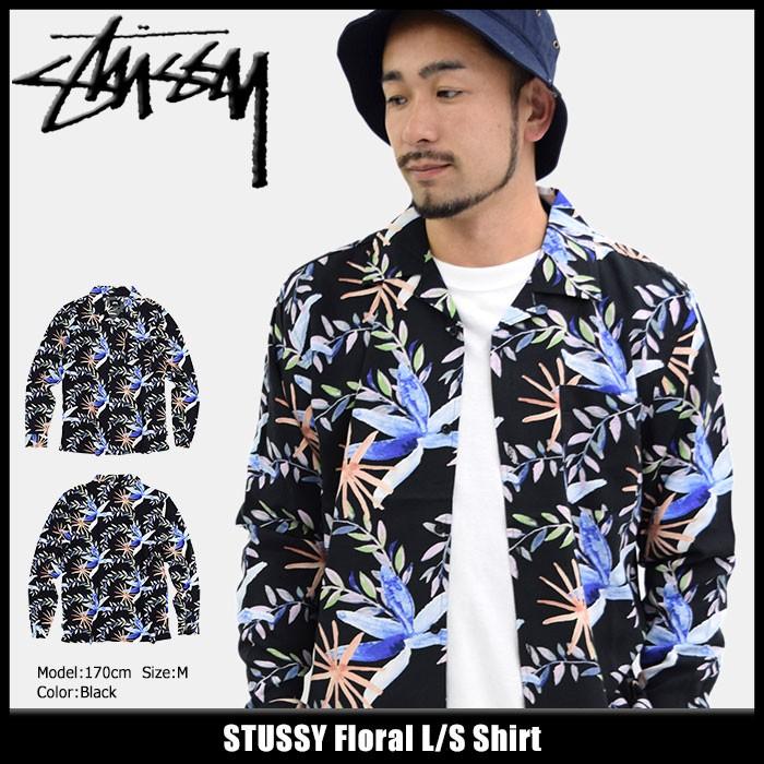 Stussy ロゴパターン 長袖シャツ L ☆送料・関税込☆Stussy☆ロゴ入り