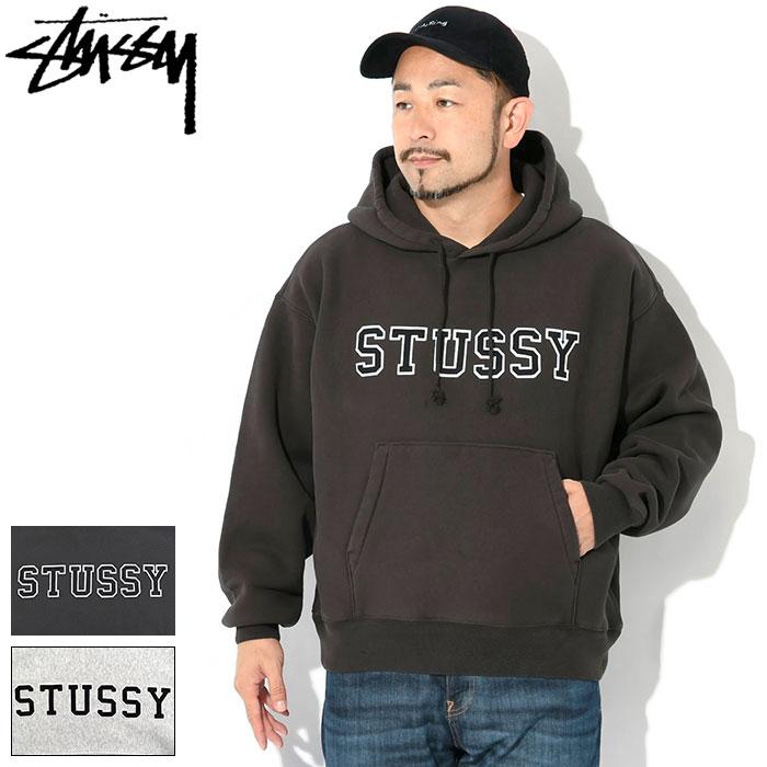 希少】STUSSY 裏毛 センターロゴ プルオーバーパーカー Lサイズ STUSSY