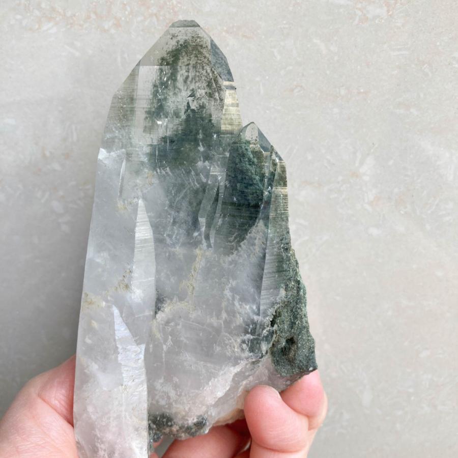 ガネーシュヒマール産 ヒマラヤ水晶 約276g クローライト （緑泥石