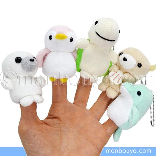 指人形 動物 ぬいぐるみ たけのこ TAKENOKO フィンガーパペット 海の