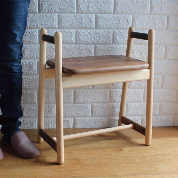アシストスツール 木製 ベンチ 椅子 おしゃれ 北欧 補助椅子 玄関