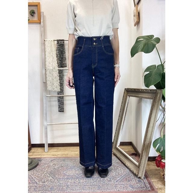 PRAIA/プライアの 神！！ハイウエスト ワイドデニムパンツ/インディゴ