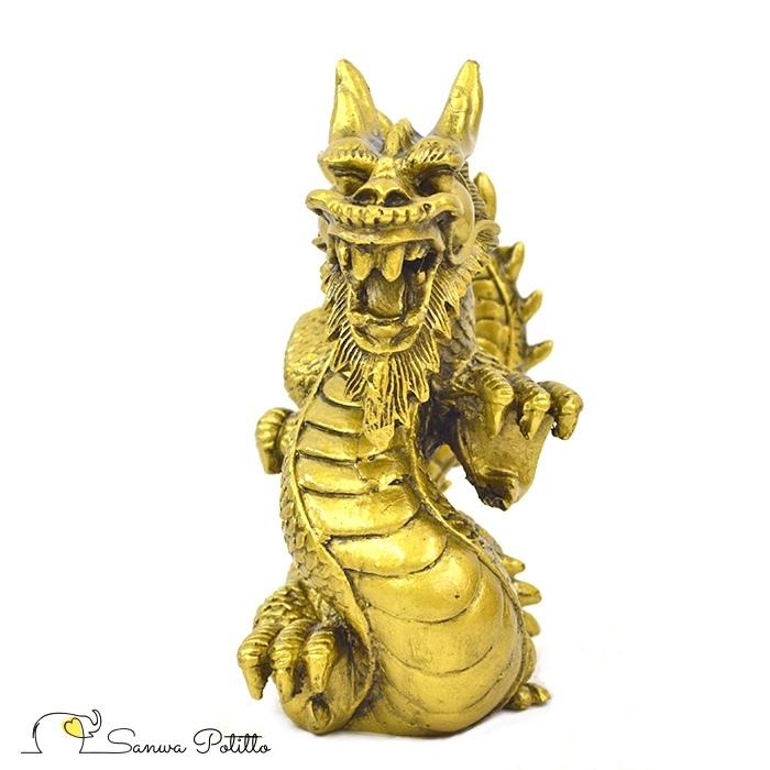 龍 ゴールド 金 西洋風ドラゴン 置物 財運アップ 金運アップ 開運 商売