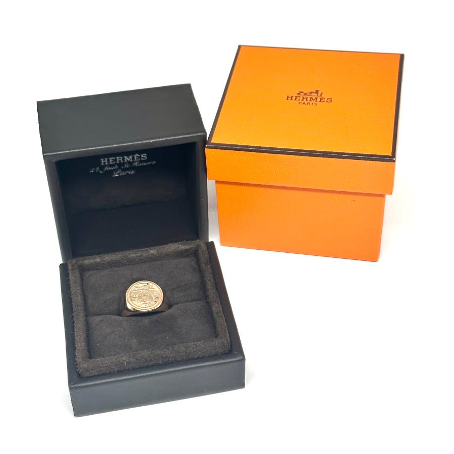 HERMES（エルメス） エクスリブリス リング カレッジリング 指輪