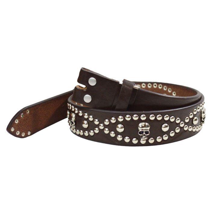 バックル付け替え用 どくろ スタッズベルト スカル ベルトだけ