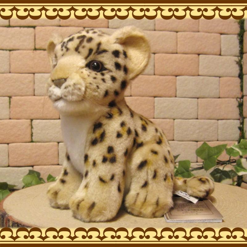 置物 動物 可愛い リアルなヒョウのぬいぐるみ 仔ひょう 豹 アニマル