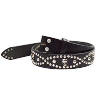 バックル付け替え用 どくろ スタッズベルト スカル ベルトだけ