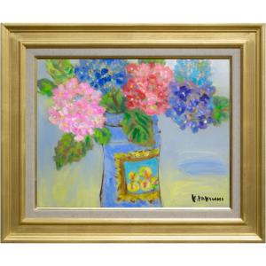 松尾洋明 「 ナイルの夕日 」 油絵 ・ 油彩画 F6 ( 6号 ) 絵画 肉筆