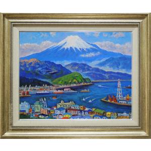 絵画 油絵 岩手山を望む (小川久雄) 【海・山】【肉筆】【油絵】【日本