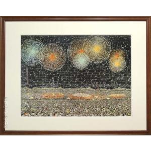 山下清 アートポスター 長岡の花火 日本平の富士 2枚セット 【複製