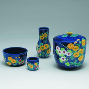 皆具 浅黄交趾 鳳凰草花 谷口菁嵐作 茶道 茶道具 : 和空間ヤフー