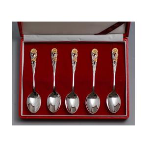 本七宝・誕生花スプーン5本入・銀製品・銀食器 : 銀食器・銀製器の老舗