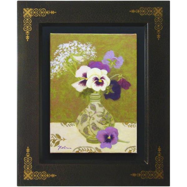 奥西賀男 『パンジー』 油絵・油彩画 F4(4号) : 内田画廊 - 通販