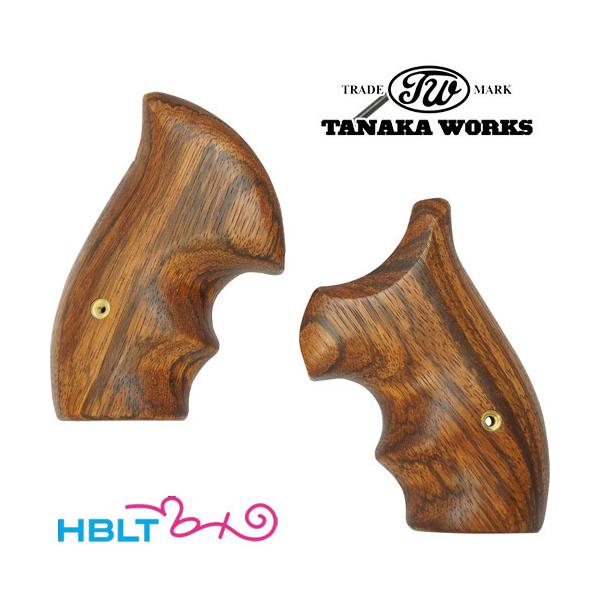 タナカワークス 木製グリップ S&W M327 用 ラウンド ゼブラ : HBLT