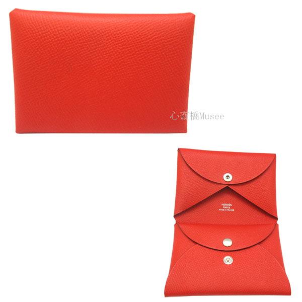 ≪新品≫エルメス カードケース カルヴィ デュオ ルージュクー レッド