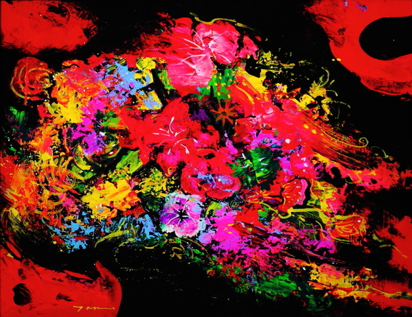 花」 抽象画風 6号F」 by 安本太ん｜Artmeter｜暮らしを彩るアートが