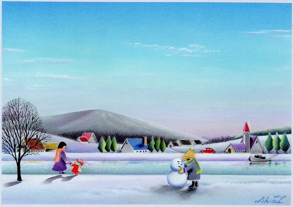 冬の風景」 by アキオ｜Artmeter｜暮らしを彩るアートが、きっと見つかる