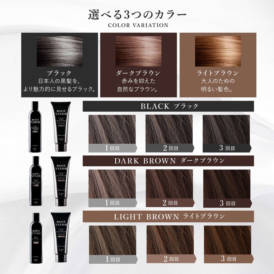 白髪用コンプリート4点セット カラートリートメント、カラーシャンプー