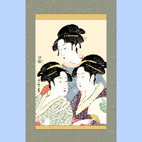 浮世絵掛け軸 歌川国政 市川團十郎の「暫」 – 寿鳳人形の東芸