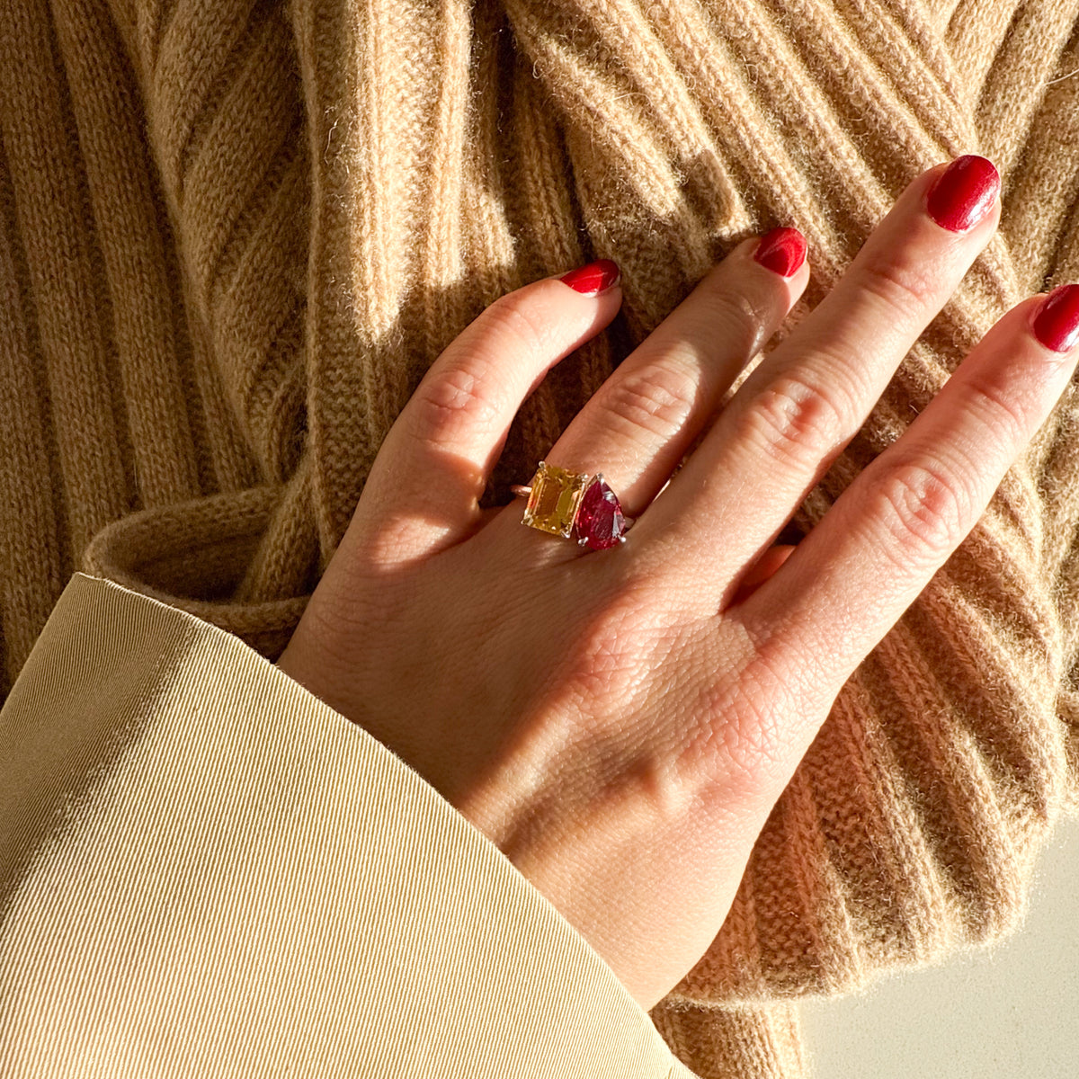 November X July Toi et Moi Birthstone Ring; Juwels & Co.