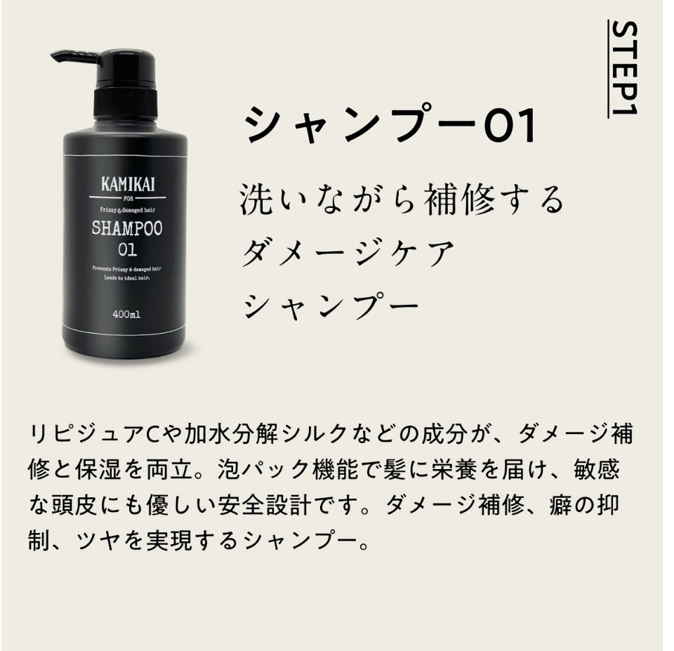 シャンプー・ブースター・トリートメント各1本（3本セット）