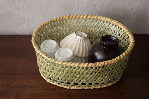 長野 根曲竹 茶碗かご (大)