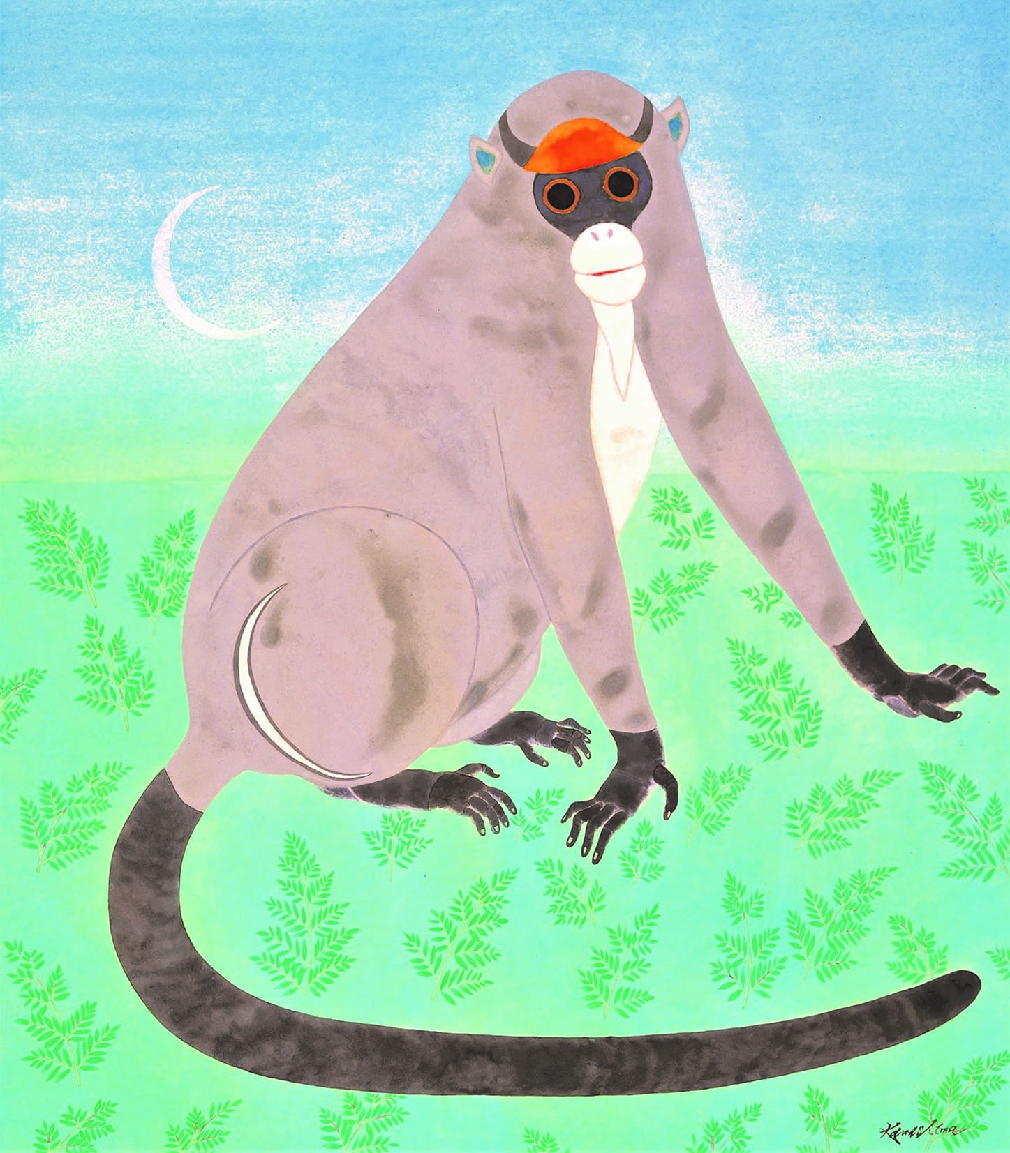 日本画家 河嶋淳司「Animal graffiti」作品「猿 シリーズ」