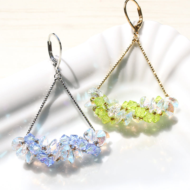 レシピNo.KR0944 クリスタルのスパイラルステッチピアス – 貴和製作所