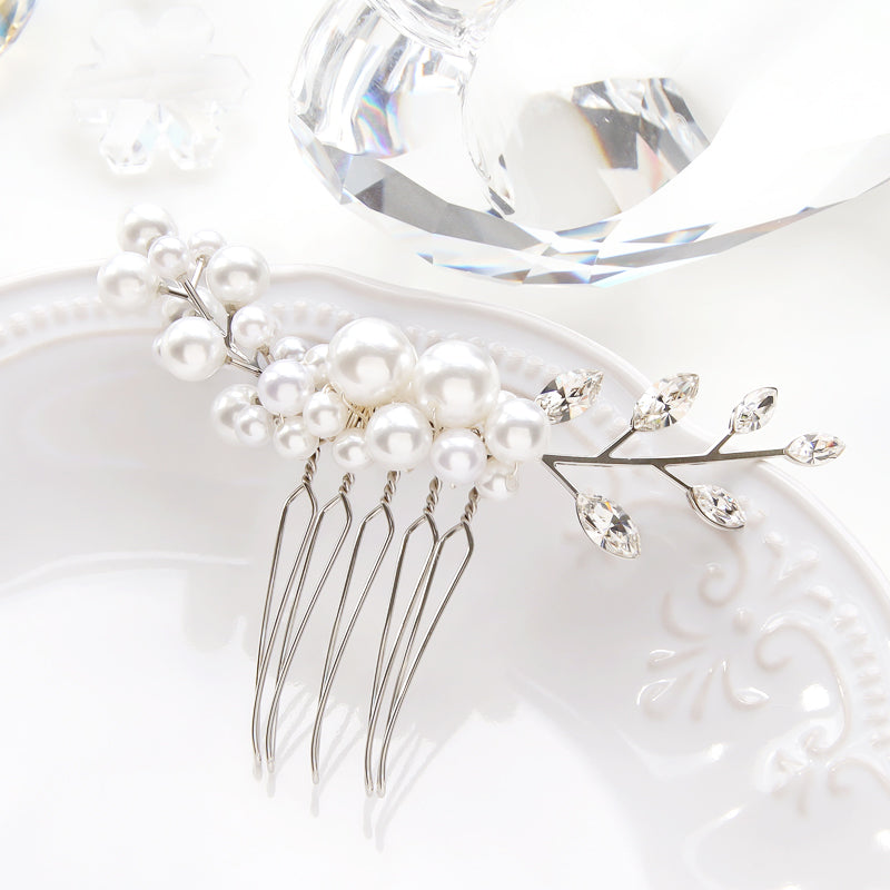 KIWA BRIDAL】KBH-1-J ビジューブランチヘアコーム(S) – 貴和製作所