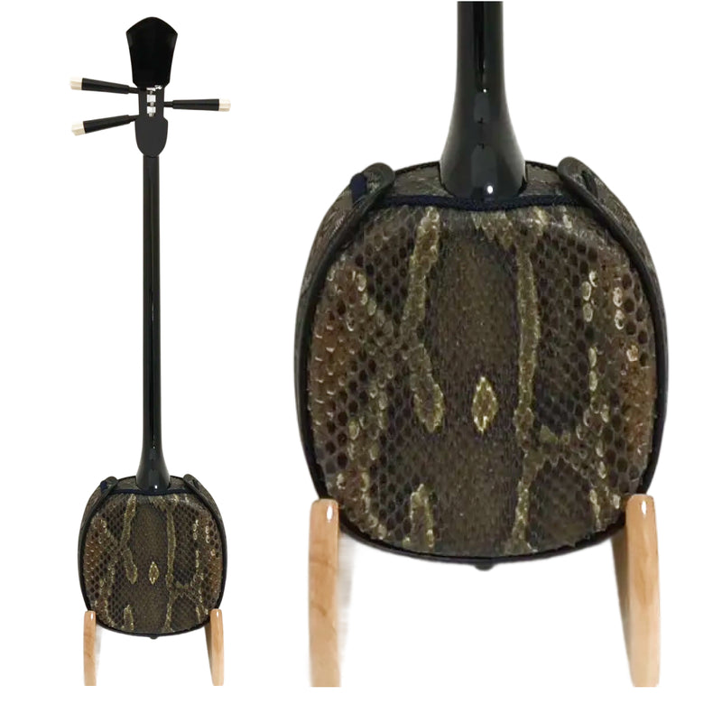 KS-193 与那城型 黒木 上等本張り 本牛革大島紬 黒木八角（沖縄県産